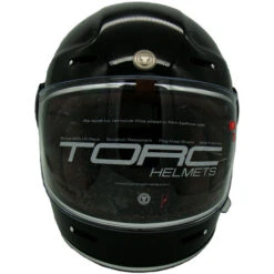Torc T1 Retro Helmet Solid -Motorcycle Helmet Store torc t1 helmet gloss black front 16999.1578466770