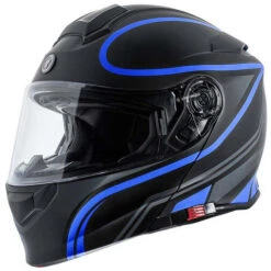 Torc T28 Vapor Helmet -Motorcycle Helmet Store torc t28 vapor helmet blue flat black left 37483.1564715277