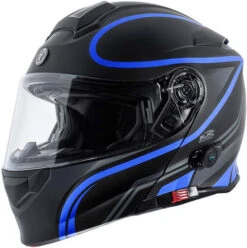 Torc T28B Vapor Helmet -Motorcycle Helmet Store torc t28b vapor helmet blue flat black left 54821.1564716622