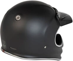 Torc T3 Retro Moto Helmet Solids -Motorcycle Helmet Store torc t3 helmet solid matte black back right 06562.1645303252