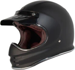 Torc T3 Retro Moto Helmet Solids -Motorcycle Helmet Store torc t3 helmet solid matte black left 93275.1580185825