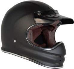 Torc T3 Retro Moto Helmet Solids -Motorcycle Helmet Store torc t3 helmet solid matte black right visor 17224.1580185834